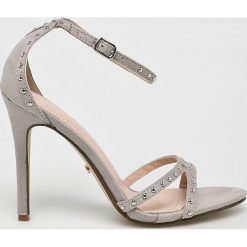 Answear - Sandały Ideal Shoes. Szare rzymianki damskie ANSWEAR, z materiału, na obcasie. W wyprzedaży za 99,90 zł.