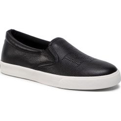Tenisówki LAUREN RALPH LAUREN - Racquel 802755672001 Black. Czarne półbuty damskie Lauren Ralph Lauren, bez wzorów, ze skóry, bez zapięcia. Za 409,00 zł.