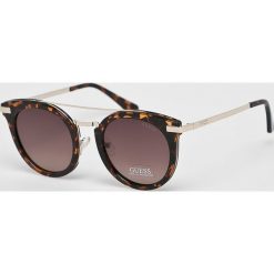 Guess Jeans - Okulary GF6046.52F. Żółte okulary przeciwsłoneczne damskie marki Guess Jeans, okrągłe. Za 499,90 zł.