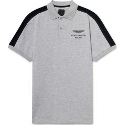Koszulka polo w kolorze szarym. Szare koszulki męskie Hackett London, s, bez wzorów, polo, bez rękawów. W wyprzedaży za 199,95 zł.