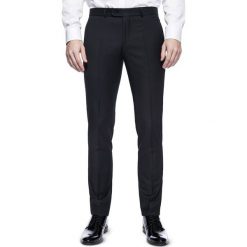 Spodnie MAURIZIO GDGS900200. Niebieskie spodnie garniturowe męskie Giacomo Conti, bez wzorów, z wełny, eleganckie. Za 1199,00 zł.