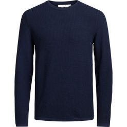 Kardigany męskie: Sweter z okrągłym dekoltem z dzianiny, 100% bawełny