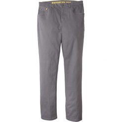 Spodnie twillowe Slim Fit bonprix dymny szary. Szare spodnie chłopięce marki bonprix, z materiału. Za 37,99 zł.