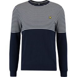 Swetry klasyczne męskie: Lyle & Scott HALF BRETON JUMPER Sweter dark blue