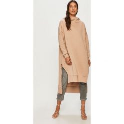 Answear Lab - Bluza. Brązowe bluzy damskie Answear Lab, s, bez wzorów, z elastanu, bez rękawów, z kapturem. Za 169,90 zł.