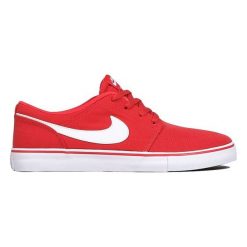 Nike Tenisówki Męskie Sb Solarsoft Portmore Ii Canvas Czerwony/Biały/Czarny 9 (44). Czerwone buty skate męskie marki Nike, tenisowe. Za 219,00 zł.