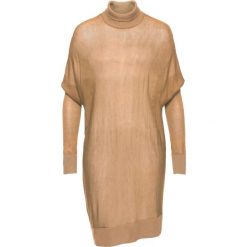 Golfy damskie: Sweter z golfem oversize bonprix kawa lodowa