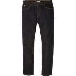 Dżinsy z elastycznymi wstawkami w talii CLASSIC FIT STRAIGHT bonprix czarny "stone". Czarne jeansy męskie bonprix, m, w paski, z podwyższonym stanem. Za 79,99 zł.
