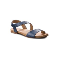 LASOCKI ARC-3039-02 Jeansowy. Sandały damskie Lasocki, bez wzorów, z jeansu, bez obcasa, bez zapięcia. Za 119,99 zł.