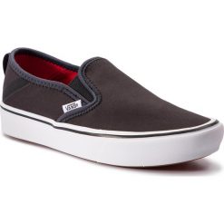 Tenisówki VANS - Comfycush Slip VN0A3WME6BT1 Black/True White. Czarne półbuty damskie Vans, bez wzorów, z gumy, bez zapięcia. W wyprzedaży za 239,00 zł.