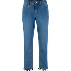 Dżinsy ze stretchem 7/8 z kolekcji Maite Kelly bonprix niebieski "stone used". Jeansy damskie bonprix. Za 99,99 zł.