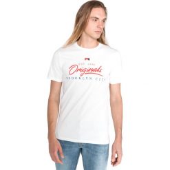 Jack & Jones Art Sign Koszulka Biały. Białe podkoszulki męskie Jack & Jones, l, z nadrukiem, z bawełny, z krótkim rękawem. Za 57,95 zł.