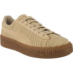 Puma brązowe Basket Platform Ow W 002. Pomarańczowe trampki i tenisówki damskie Puma, z aplikacjami, na sznurówki. W wyprzedaży za 419,00 zł.