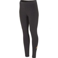 Legginsy damskie LEG001 - ciemny szary. Szare legginsy damskie 4f, z dzianiny, na fitness i siłownię. Za 79,99 zł.