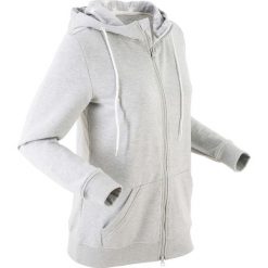 Bluzy damskie: Lekka bluza rozpinana, długi rękaw bonprix jasnoszary melanż