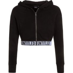 Bluzy chłopięce: LMTD NLFOLGA SHORT CARD HOOD Bluza rozpinana black