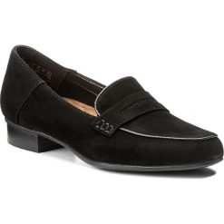 Półbuty CLARKS - Keesha Cora 261284784 Black Sde. Czarne półbuty damskie marki Clarks, bez wzorów, ze skóry, bez obcasa, na obcasie, bez zapięcia. W wyprzedaży za 239,00 zł.