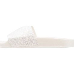 Chodaki damskie: Office SPANDANGLE Klapki white glitter