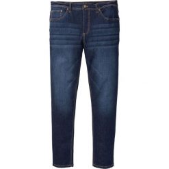 Dżinsy "Premium-stretch" T-400 Slim Fit Straight bonprix ciemny denim. Niebieskie jeansy męskie bonprix, m, bez wzorów. Za 149,99 zł.