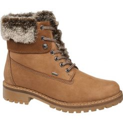 Jasnobrązowe trapery damskie Highland Creek z futerkiem Highland Creek brązowe. Pomarańczowe trapery damskie Highland Creek, ze skóry, bez obcasa, na obcasie, bez zapięcia. Za 239,90 zł.