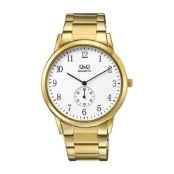 Zegarek Q&Q Męski QA60-004 Klasyczny złoty. Żółte zegarki męskie Q&Q, złote. Za 99,00 zł.