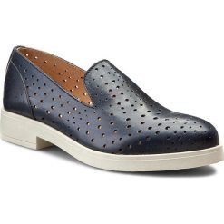 Lordsy BRUNO PREMI - BY BPRIVATE Softy E2204X Blu. Niebieskie mokasyny damskie marki Bruno Premi, ze skóry, na obcasie. W wyprzedaży za 249,00 zł.