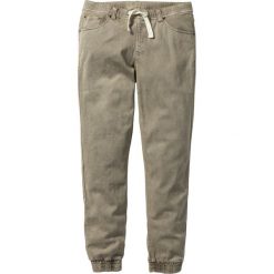 Joggery męskie: Spodnie ze stretchem, bez zamka SLIM FIT STRAIGHT bonprix jasnooliwkowy