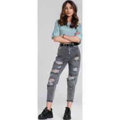 Ciemnoszare Jeansy Syden. Szare jeansy damskie Renee, s, z podwyższonym stanem. Za 119,99 zł.