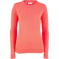 Sweter bonprix mandarynka. Brązowe swetry klasyczne damskie bonprix, z materiału, z okrągłym kołnierzem. Za 54,99 zł.
