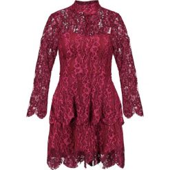Sukienki: Missguided HIGH NECK LAYERED FRILL MINI DRESS Sukienka koktajlowa raspberry