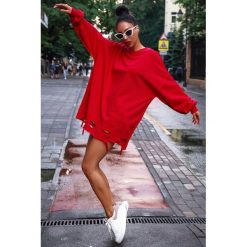 Bluzka damska RONDA RED. Czerwone bluzki damskie Bluzka damska RONDA RED, s, bez wzorów, bez kołnierzyka, bez rękawów. W wyprzedaży za 89,00 zł.
