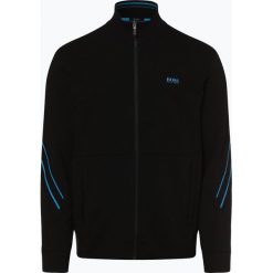 BOSS Athleisure - Męska bluza rozpinana – Skaz 1, czarny. Czarne bluzy męskie BOSS Athleisure, xl, w paski, bez kołnierzyka, bez rękawów, bez kaptura. Za 799,95 zł.