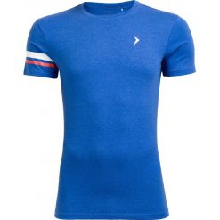 T-shirt męski TSM615 - niebieski melanż - Outhorn. Niebieskie t-shirty męskie marki Outhorn, na lato, m, melanż, z bawełny. W wyprzedaży za 24,99 zł.