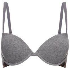 Biustonosz push-up Emporio Armani Underwear 162394 9A225 06749. Szare biustonosze Emporio Armani Underwear, bez wzorów, z elastanu. W wyprzedaży za 139,00 zł.