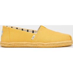 Toms - Espadryle Heritage Canvas. Żółte espadryle damskie Toms, bez wzorów, z gumy, bez obcasa. W wyprzedaży za 179,90 zł.