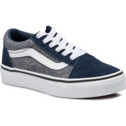 Tenisówki VANS - Old Skool VN0A4BUUV9E1 (Suede) Suiting/Dress Bls. Niebieskie trampki chłopięce Vans, bez wzorów, ze skóry, na sznurówki. W wyprzedaży za 179,00 zł.