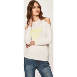 Guess Jeans - Sweter. Różowe swetry damskie Guess Jeans, s, z aplikacjami, z elastanu, bez rękawów, bez kaptura. Za 329,90 zł.