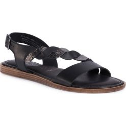 Sandały TAMARIS - 1-28142-24 Black/Pewter 094. Czarne klapki damskie Tamaris, bez wzorów, ze skóry ekologicznej, bez obcasa. W wyprzedaży za 199,00 zł.