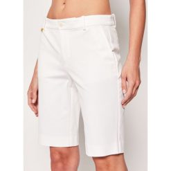 Szorty materiałowe Lauren Ralph Lauren Bsr-Btms 200661653. Białe szorty damskie Lauren Ralph Lauren, bez wzorów, z elastanu. Za 379,00 zł.