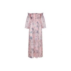 Sukienka Anastasia pink. Żółte sukienki damskie Cool me, z nadrukiem, z szyfonu, bez kołnierzyka, bez rękawów. Za 269,00 zł.