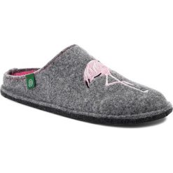 Kapcie DR. BRINKMANN - 320544 Grau 9. Szare klapki damskie Dr. Brinkmann, z aplikacjami, z tworzywa sztucznego, bez obcasa. Za 139,00 zł.
