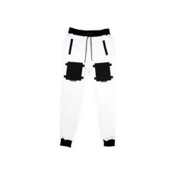 MAYORS WHITE PANTS. Białe spodnie dresowe damskie MAJORS, l, w paski, z dresówki. Za 210,00 zł.