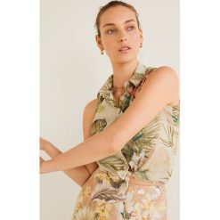 Mango - Bluzka Vintage. Bluzki damskie Mango, s, bez wzorów, z bawełny, vintage, bez kołnierzyka, bez rękawów. W wyprzedaży za 79,90 zł.