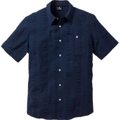 Koszula z kory bonprix ciemnoniebieski. Niebieskie koszule męskie bonprix, na lato, xl, bez wzorów, bez kołnierzyka, bez rękawów. Za 69,99 zł.