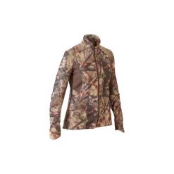 Kurtka lekka myśliwska Respi 500 camo damska. Brązowe kurtki sportowe damskie SOLOGNAC, bez wzorów, z elastanu, bez kaptura. Za 199,99 zł.
