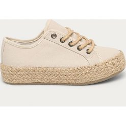 Answear Lab - Espadryle Kylie Crazy. Brązowe espadryle damskie Answear Lab, bez wzorów, z materiału, bez obcasa, na obcasie. Za 119,90 zł.