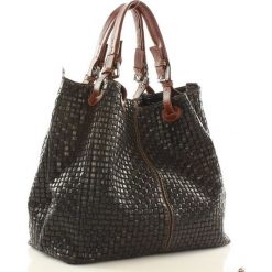 Skórzana torebka shopper mazzini - linda czarna. Czarne kuferki damskie MAZZINI, w paski, ze skóry, eleganckie, na ramię, bez dodatków. W wyprzedaży za 269,00 zł.