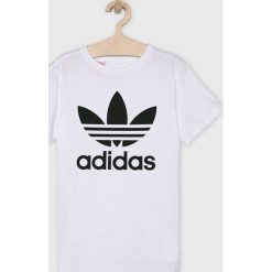 Adidas Originals - T-shirt dziecięcy 128-164 cm. Białe t-shirty chłopięce adidas Originals, z nadrukiem, z bawełny, bez rękawów. Za 79,90 zł.
