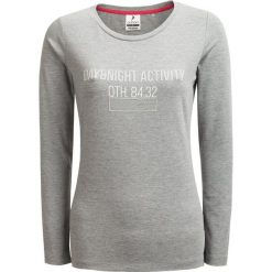 Longsleeve damski TSDL604 - chłodny jasny szary melanż - Outhorn. Szare koszulki damskie marki Outhorn, bez wzorów, bez kołnierzyka, z długim rękawem. W wyprzedaży za 29,99 zł.