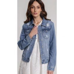 Niebieska Kurtka Idahmelle. Niebieskie kurtki damskie Renee, s, bez wzorów, z jeansu, bez kaptura. Za 119,99 zł.